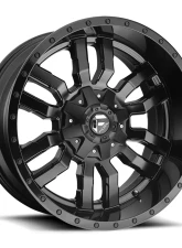 FUEL D596 Sledge Matte Black w/ Gloss Black Lip 1-Piece Cast Wheel 17x9 5x114.3 | 5x127 -12mm                                     - D59617902645 - Image 2