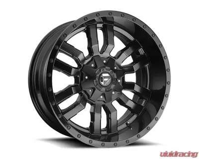 FUEL D596 Sledge Matte Black w/ Gloss Black Lip 1-Piece Cast Wheel 17x9 5x114.3 | 5x127 -12mm - D59617902645