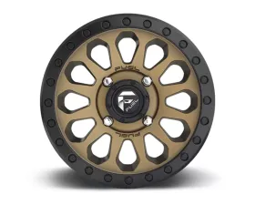 FUEL UTV D600 Vector Bronze w/ Black Ring 1-Piece Cast Wheel 15x7 4x156 13mm