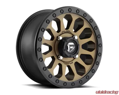 FUEL UTV D600 Vector Bronze w/ Black Ring 1-Piece Cast Wheel 14x7 4x136 38mm - D6001470A654