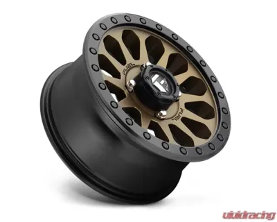 FUEL UTV D600 Vector Bronze w/ Black Ring 1-Piece Cast Wheel 14x7 4x136 38mm - D6001470A654