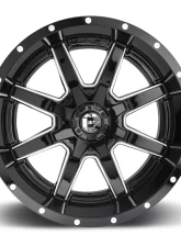 FUEL D610 Maverick Gloss Black & Milled 1-Piece Cast Wheel 22x12 5x114.3 | 5x127 -44mm                                     - D61022202647 - Image 3