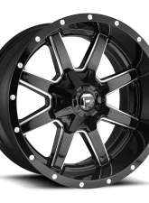 FUEL D610 Maverick Gloss Black & Milled 1-Piece Cast Wheel 22x12 5x114.3 | 5x127 -44mm                                     - D61022202647 - Image 2