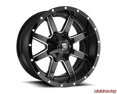 FUEL D610 Maverick Gloss Black & Milled 1-Piece Cast Wheel 22x12 5x114.3 | 5x127 -44mm - D61022202647