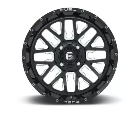 FUEL UTV D611 Stroke Gloss Black & Milled 1-Piece Cast Wheel 18x7 4x136 13mm