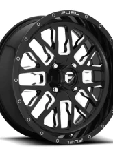 FUEL UTV D611 Stroke Gloss Black & Milled 1-Piece Cast Wheel 18x7 4x136 13mm                                     - D6111870A644 - Image 2