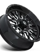 FUEL UTV D611 Stroke Gloss Black & Milled 1-Piece Cast Wheel 18x7 4x136 13mm                                     - D6111870A644 - Image 3