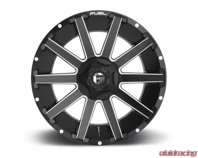 FUEL D616 Contra Matte Black & Milled 1-Piece Cast Wheel 20x10 6x135 | 6x139.7 -19mm - D61620009846