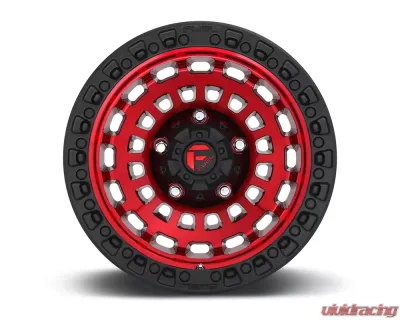 FUEL D632 Zephyr Candy Red w/ Matte Black Ring 1-Piece Cast Wheel 17x9 6x139.7 01mm - D63217908450