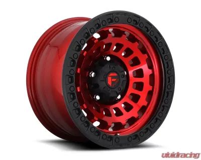 FUEL D632 Zephyr Candy Red w/ Matte Black Ring 1-Piece Cast Wheel 17x9 6x139.7 01mm - D63217908450