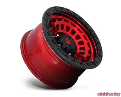 FUEL D632 Zephyr Candy Red w/ Matte Black Ring 1-Piece Cast Wheel 17x9 6x139.7 01mm - D63217908450