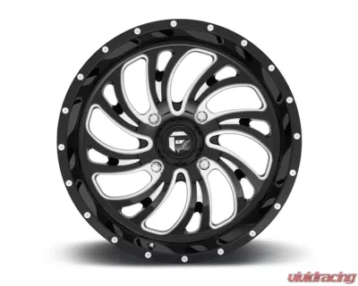 FUEL UTV D641 Kompressor Gloss Black & Milled 1-Piece Cast Wheel 24x7 4x136 13mm - D6412470A644
