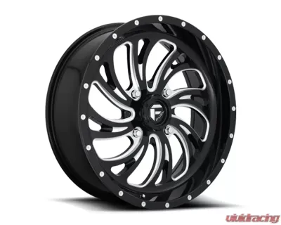 FUEL UTV D641 Kompressor Gloss Black & Milled 1-Piece Cast Wheel 24x7 4x136 13mm - D6412470A644