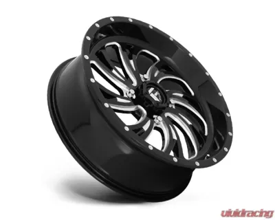 FUEL UTV D641 Kompressor Gloss Black & Milled 1-Piece Cast Wheel 24x7 4x136 13mm - D6412470A644
