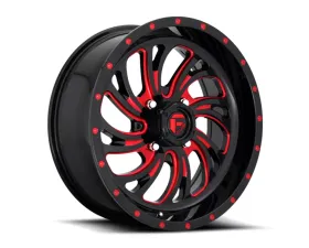 FUEL UTV D642 Kompressor Gloss Black w/ Candy Red 1-Piece Cast Wheel 18x7 4x136 13mm