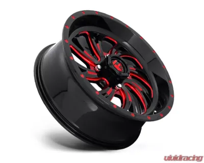 FUEL UTV D642 Kompressor Gloss Black w/ Candy Red 1-Piece Cast Wheel 18x7 4x136 13mm - D6421870A644