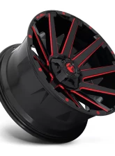 FUEL D643 Contra Gloss Black w/ Candy Red 1-Piece Cast Wheel 20x9 8x170 01mm                                     - D64320901750 - Image 2