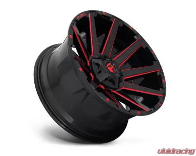 FUEL D643 Contra Gloss Black w/ Candy Red 1-Piece Cast Wheel 20x9 8x170 01mm - D64320901750