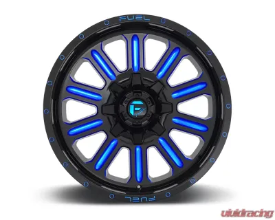 FUEL D646 Hardline Gloss Black w/ Candy Blue 1-Piece Cast Wheel 20x9 6x120 | 6x139.7 19mm - D64620906957