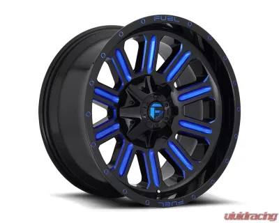 FUEL D646 Hardline Gloss Black w/ Candy Blue 1-Piece Cast Wheel 20x9 6x120 | 6x139.7 19mm - D64620906957