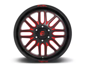 FUEL D663 Ignite Gloss Black w/ Candy Red  Cast Wheel 20x10 5x127 | 5x5 -18mm