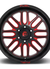 Fuel D663 Ignite Gloss Black w/ Candy Red 1-Piece Cast Wheel 22x10 5x127 -18mm                                     - D66322007347 - Image 3