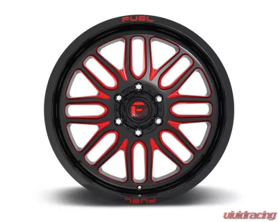 Fuel D663 Ignite Gloss Black w/ Candy Red 1-Piece Cast Wheel 22x10 5x127 -18mm - D66322007347