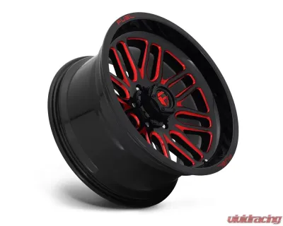 Fuel D663 Ignite Gloss Black w/ Candy Red 1-Piece Cast Wheel 22x10 5x127 -18mm - D66322007347