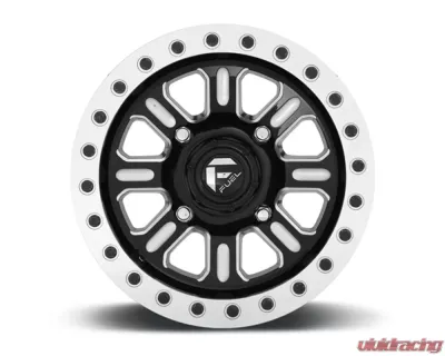 FUEL UTV D911 HardlineBL Gloss Black & Milled 1-Piece Cast Wheel 15x10 4x136 25mm - D9111500A664