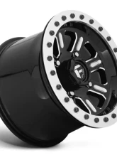 FUEL UTV D911 HardlineBL Gloss Black & Milled 1-Piece Cast Wheel 15x10 4x136 25mm                                     - D9111500A664 - Image 3
