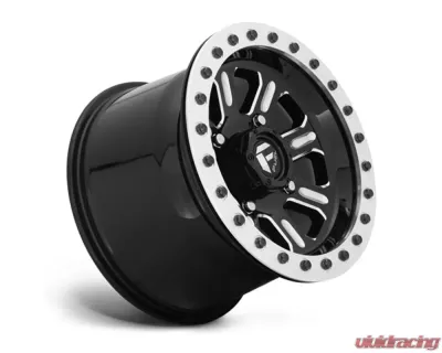 FUEL UTV D911 HardlineBL Gloss Black & Milled 1-Piece Cast Wheel 15x10 4x136 25mm - D9111500A664