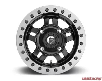 Fuel UTV D917 AnzaBL Matte Black w/ Anthracite Ring 1-Piece Cast Wheel 14x7 4x136 13mm - D9171470A643