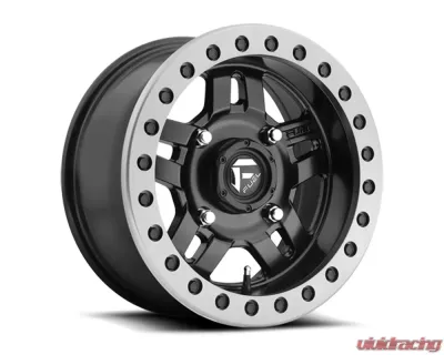 Fuel UTV D917 AnzaBL Matte Black w/ Anthracite Ring 1-Piece Cast Wheel 14x7 4x136 13mm - D9171470A643
