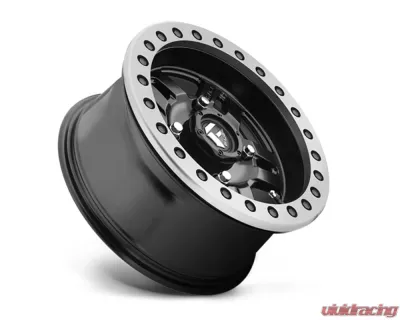 Fuel UTV D917 AnzaBL Matte Black w/ Anthracite Ring 1-Piece Cast Wheel 14x7 4x136 13mm - D9171470A643