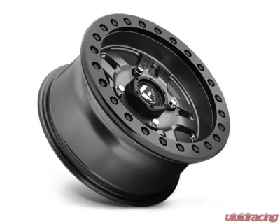 Fuel UTV D918 AnzaBL Matte Anthracite w/ Black Ring 1-Piece Cast Wheel 14x7 4x136 13mm - D9181470A643