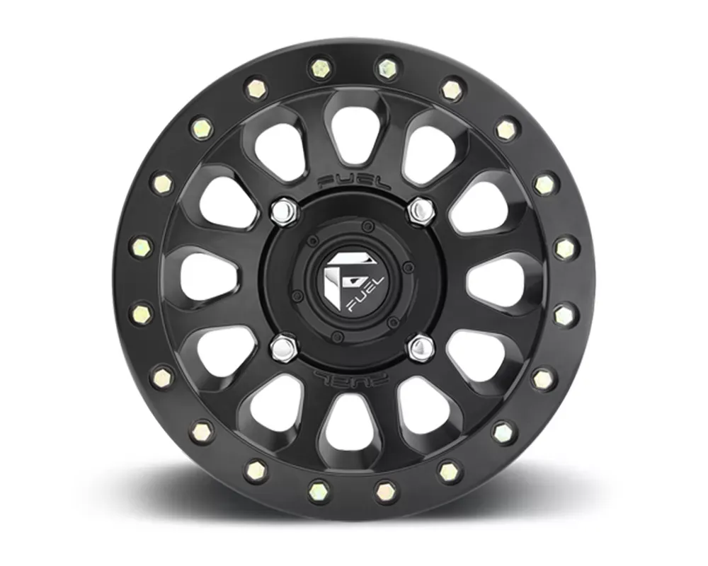 FUEL UTV D920 VectorBL Matte Black 1-Piece Cast Wheel 15x7 4x136 38mm - D9201570A655