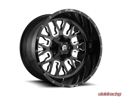 Fuel D611 Stroke Wheel 22x7 4X137 13mm Gloss Black Milled - D6112270A644
