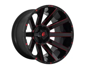 FUEL D643 Contra Wheel 22x10 5X4.5/5 -18mm Gloss Black Red Tinted Clear