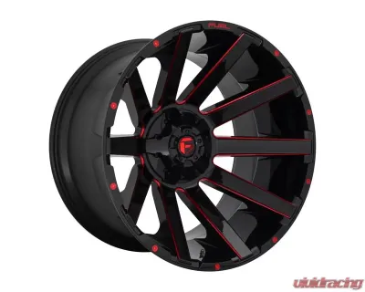 FUEL D643 Contra Wheel 22x12 5X4.5/5 -44mm Gloss Black Red Tinted Clear - D64322202647