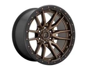 FUEL D681 Rebel Wheel 22x12 6X5.5 -44mm Matte Bronze Black Bead Ring