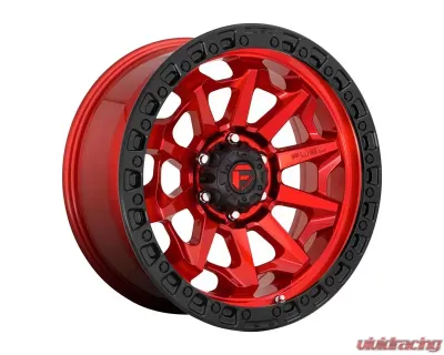 FUEL D695 Covert Wheel 17x9 6X5.5 1mm Candy Red Black Bead Ring - D69517908450