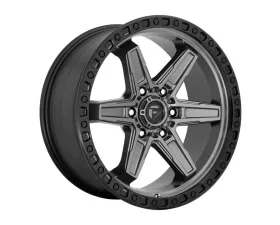 FUEL D698 Kicker Wheel 17x9 6X5.5 1mm Matte Gun Metal Black Bead Ring