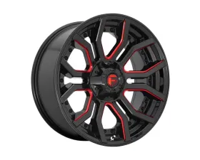 FUEL D712 Rage Wheel 20x9 5X5/5.5 1mm Gloss Black Red Tinted Clear