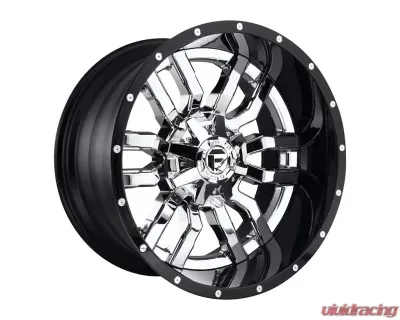 Fuel D270 Sledge 2-Piece Wheel 20x10 8x165.1 -18mm Chrome Plated Gloss Black Lip - D27020008247