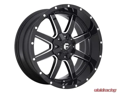 FUEL D610 Maverick Wheel 17x8.5 5X108/5X127 25mm Gloss Black Milled - D6101785G157