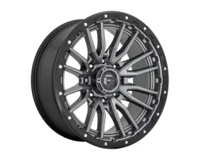 FUEL Off-Road D680 Rebel Wheel 16x8 6x139.7 1mm Matte Gun Metal Black Bead Ring