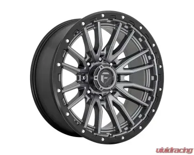 FUEL Off-Road D680 Rebel Wheel 16x8 6x139.7 1mm Matte Gun Metal Black Bead Ring - D68016808445