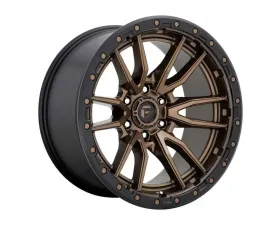 FUEL Off-Road D681 Rebel Wheel 16x8 6x139.7 1mm Matte Bronze Black Bead Ring