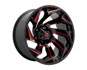 FUEL D755 Reaction Wheel 20x9 5x114.30/5x127 1mm Gloss Black Milled With Red Tint