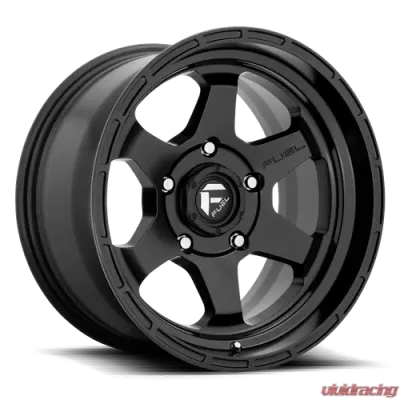 FUEL 1 Piece D664 Shok Wheel 17x10 6x5.5 -18mm Matte Black - D66417008447E